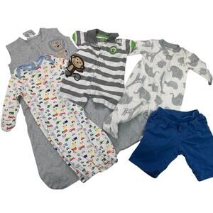 Baby Boy 0-3 Mos Months Sleeper Sacs One Pieces Pants Outfits Clothing Lot